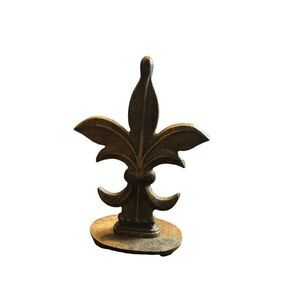 Vintage Cast Iron Fleur De Lis Doorstop/Decor